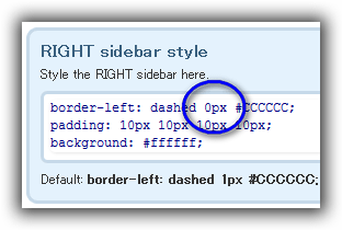 Sidebars & Widgets / Style & configure SIDEBARS / RIGHT sidebar style